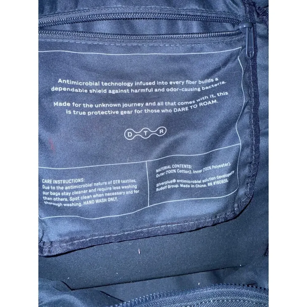 Dare to Roam backpack‎ blue antimicrobial laptop pocket suitcase strap travel